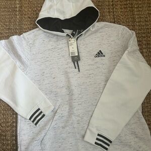 Adidas White and Black Hoodie